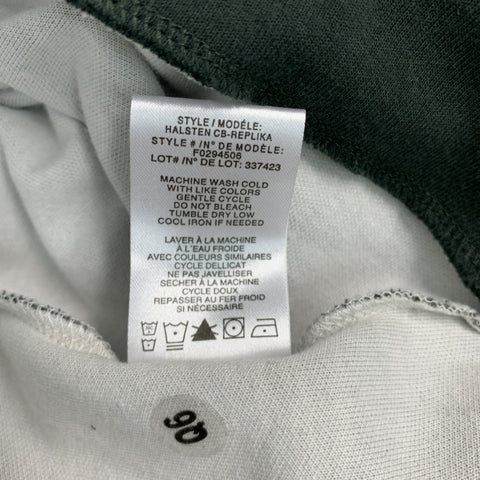 THEORY Size M Grey Green Color Block Cotton  Polyester Crew-Neck Pullover