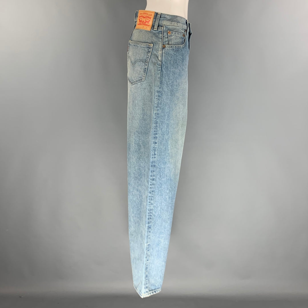 JUNYA WATANABE- LEVI'S Size XS Light Blue Denim Washed Wide Leg Jeans