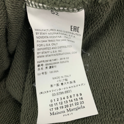 MAISON MARGIELA Size L Olive Cotton Half Zip Jacket