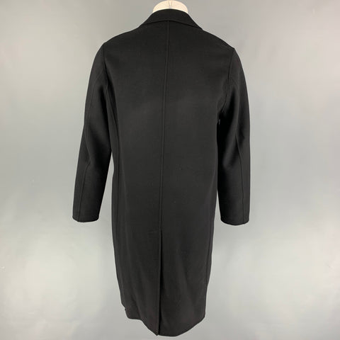 THEORY Size M Black Cashmere Wool Double Breasted Coat