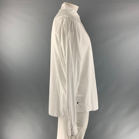 ALEX MILL Size XXL White Solid Cotton Button Down Long Sleeve Shirt