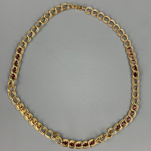 GIVENCHY Collar de metal con eslabones de cadena en tono dorado