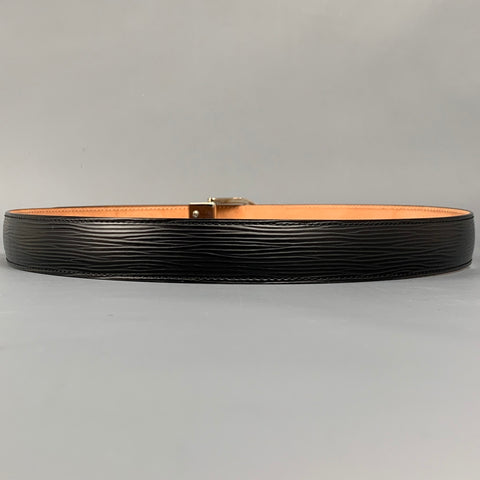 LOUIS VUITTON Size 36 Black Epi Leather Belt