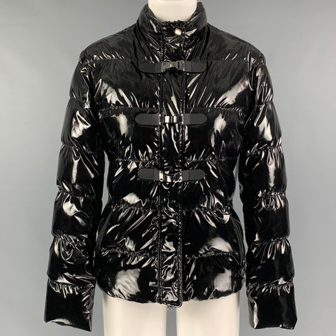 EMPORIO ARMANI Size M Black Quilted Hook & Loop Jacket