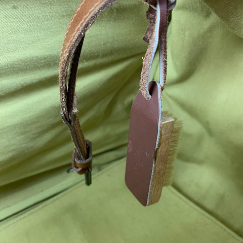Vintage RALPH LAUREN Green & Black Blackwatch Coated Canvas Tan Weekener Bag