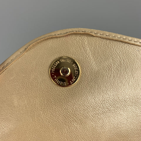 BOTTEGA VENETA Woven Champagne Metallic Intrecciato Leather Shoulder bag
