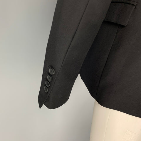 THE KOOPLES Size 40 Black Wool Peak Lapel Sport Coat
