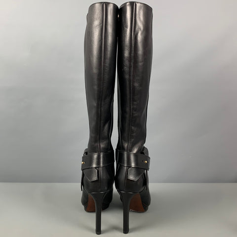 LOUIS VUITTON Taille 7 Bottes à plateforme noires