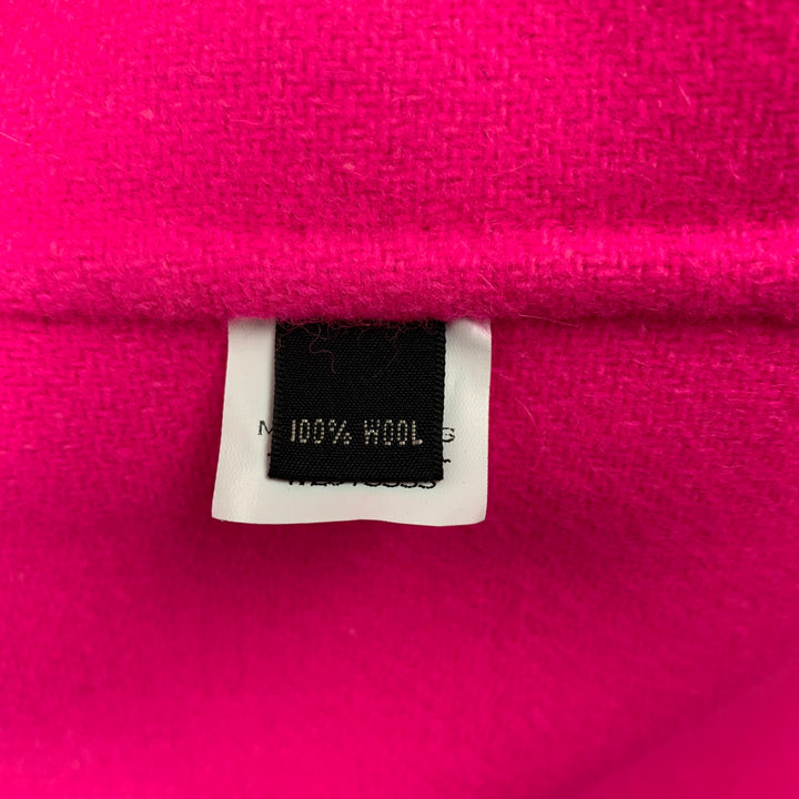 MARC JACOBS Size 4 Pink Wool Double Breasted Peacoat