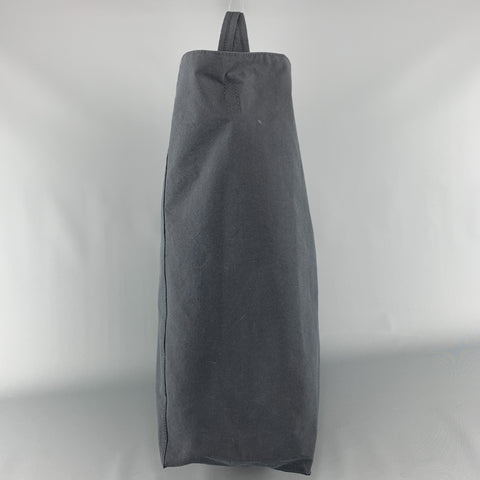 ACNE STUDIOS Sac fourre-tout à pression en toile et cuir bleu marine
