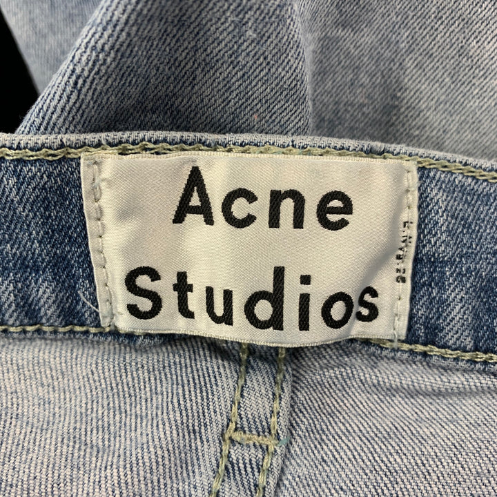 ACNE STUDIOS Taille 33 Jean en coton bleu clair à surpiqûres contrastées