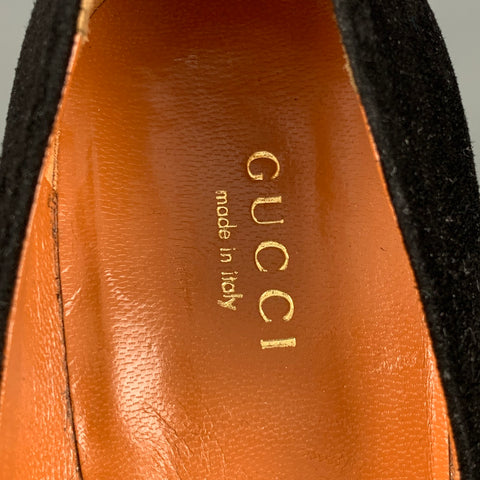 GUCCI Taille 5.5 Escarpins à plateforme en daim noir