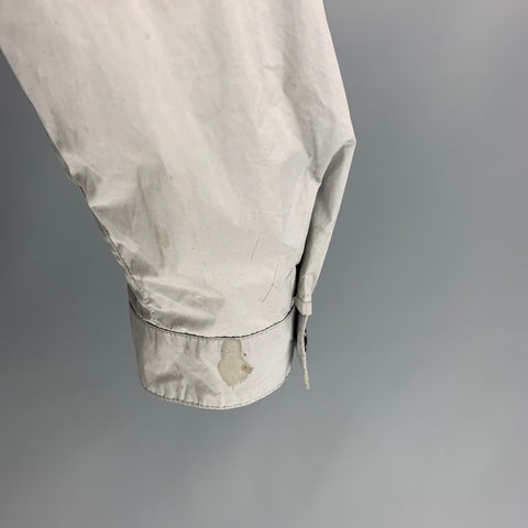 PRADA Size 44 Size 44 Grey Solid Polyester & Polyamide Windbreaker Jacket