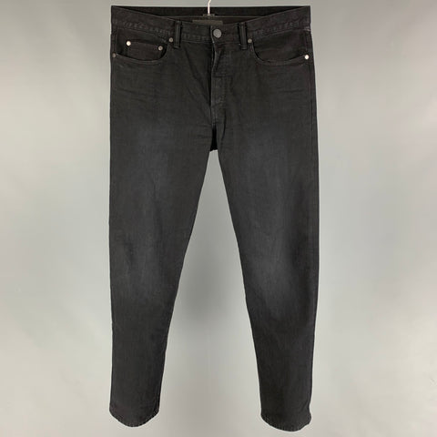 JOHN ELLIOTT Size 33 Black Cotton Button Fly Jeans