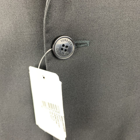 VERSACE COLLECTION Size 42 Black Wool Notch Lapel Sport Coat