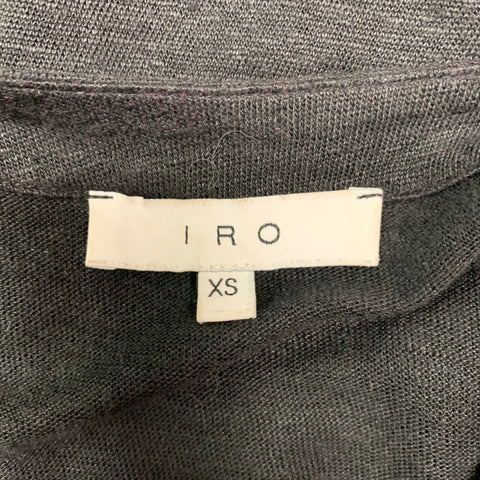 IRO Tissa Size XS Black Solid Linen Sleeveless Tank Top