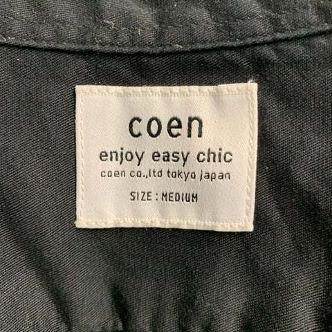 COEN JAPAN Size M Black Cotton Button Up Long Sleeve Shirt