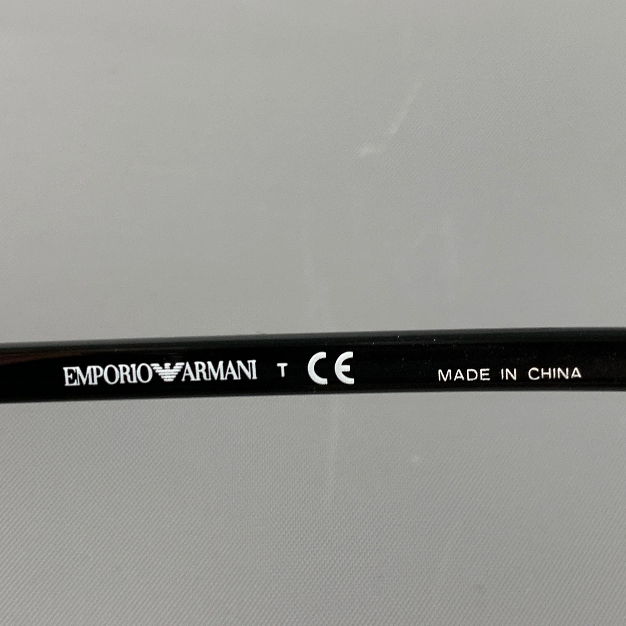 EMPORIO ARMANI Black Clear Color Block Acetate Sunglasses