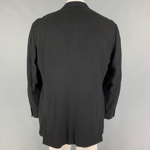 POLO by RALPH LAUREN Size 46 Black Cashmere Notch Lapel Sport Coat