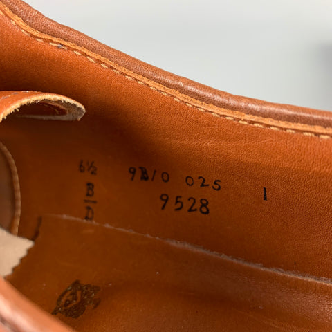 ALDEN Bootmaker Edition Talla 6.5 Zapatos con cordones de cuero tostado 9528