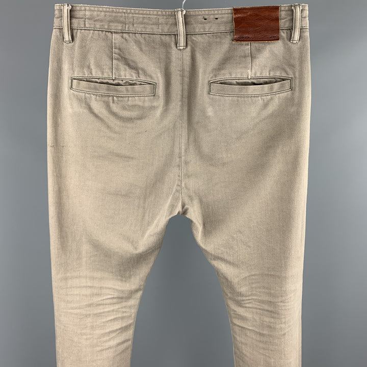 ALLSAINTS SPITALFIELDS Size 30 Taupe Washed Selvedge Denim Casual Pants