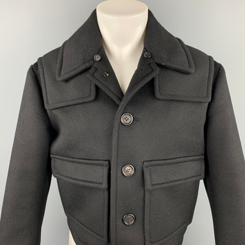 BURBERRY PRORSUM Size 38 Black Cashmere Blend Cropped Jacket