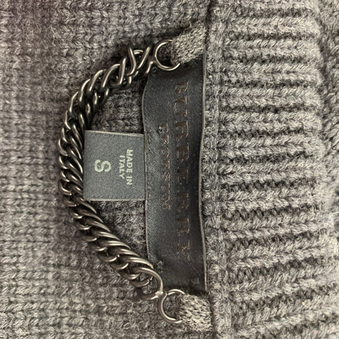 BURBERRY PRORSUM by Christopher Bailey Spring 2011 Size S Grey Merino Wool / Cotton Cardigan Jacket