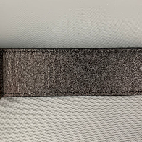 LOUIS VUITTON Size 36 Black Grey Damier Leather Belt