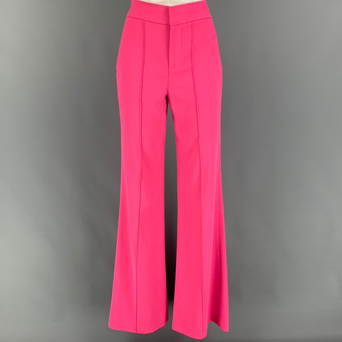 ALICE + OLIVIA Size 0 Pink Wide Leg Dress Pants