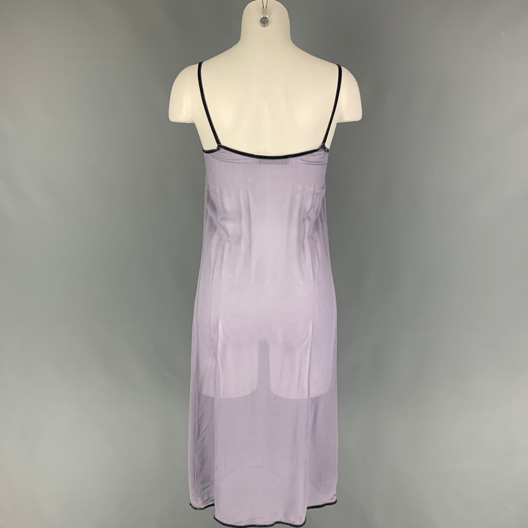 MIU MIU Vestido lencero de rayón lila talla S