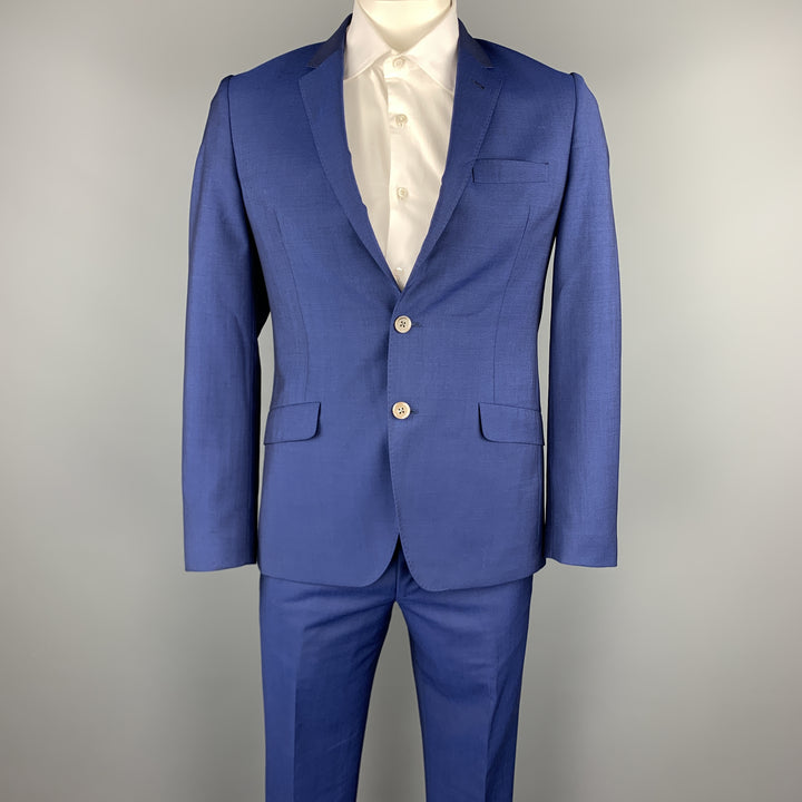PAUL SMITH The Kensington Size 40 Regular Royal Blue Wool / Mohair Suit