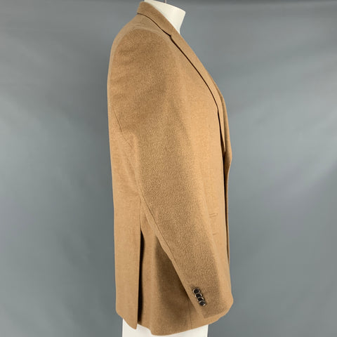 SAKS FIFTH AVENUE Taille 44 Manteau de sport à revers cranté en cachemire beige