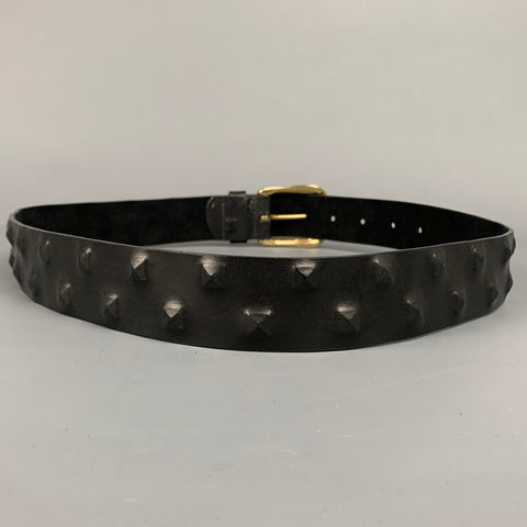 STREETS AHEAD Size S Black Textured Leather Belt