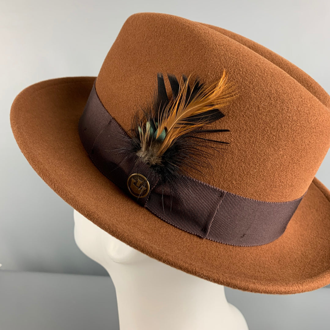 GOORIN BROTHERS Size L Tan Solid Wool Hats