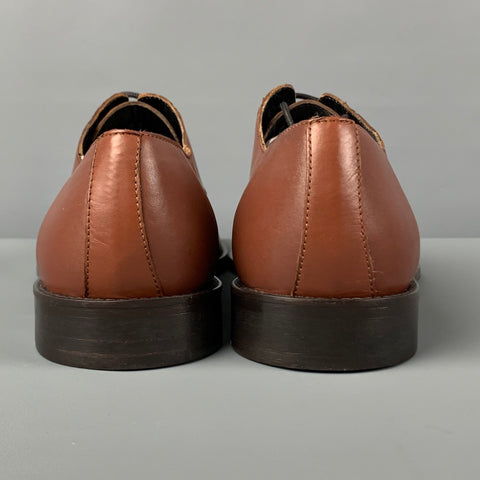 BRUNO MAGLI Size 10 Brown Leather Lace Up Shoes
