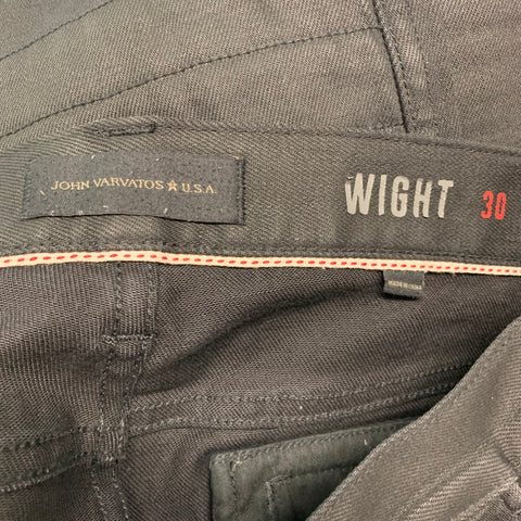 JOHN VARVATOS * U.S.A. Size 30 Black Cotton Blend Jeans