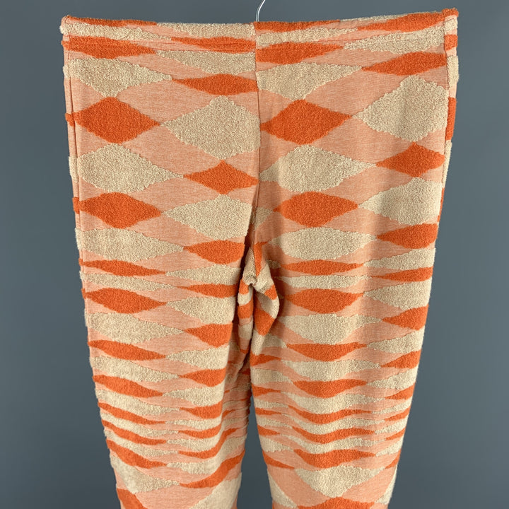 MISSONI SPORT Size 4 Orange Terry Cotton / Nylon Cropped Sweatpants