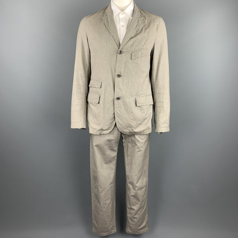 ENGINEERED GARMENTS Size 42 Black & White Houndstooth Cotton Suit