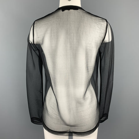 JUNYA WATANABE Taille M Pull à col rond en polyester maille noire