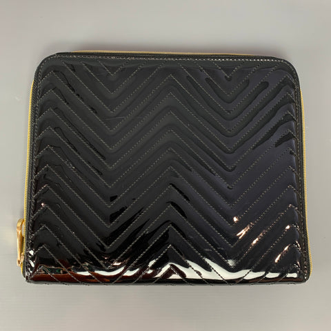 TED BAKER Black Quilted PVC Zip Up Envelope