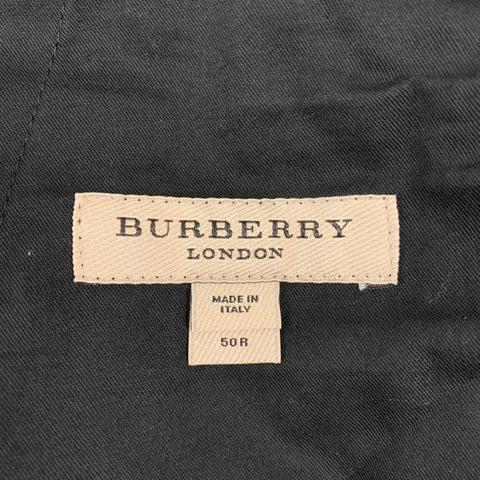 BURBERRY LONDON Size 40 Black Virgin Wool Single Breasted Suit
