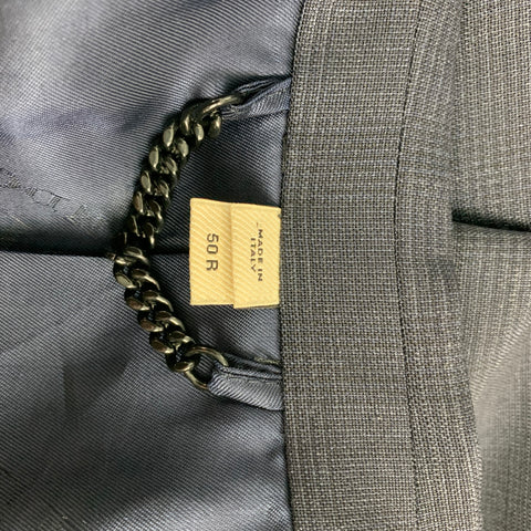 BURBERRY LONDON Size 40 Navy Glenplaid Wool / Mohair Single Breasted Suit