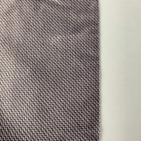 ERMENEGILDO ZEGNA Grey Black Zig-Zag Silk Satin Scarf