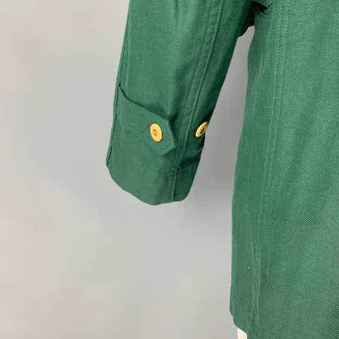 45rpm Size M Green Cotton Hidden Placket Coat