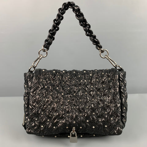 MARC JACOBS Black Quilted Leather Top Handle Handbag