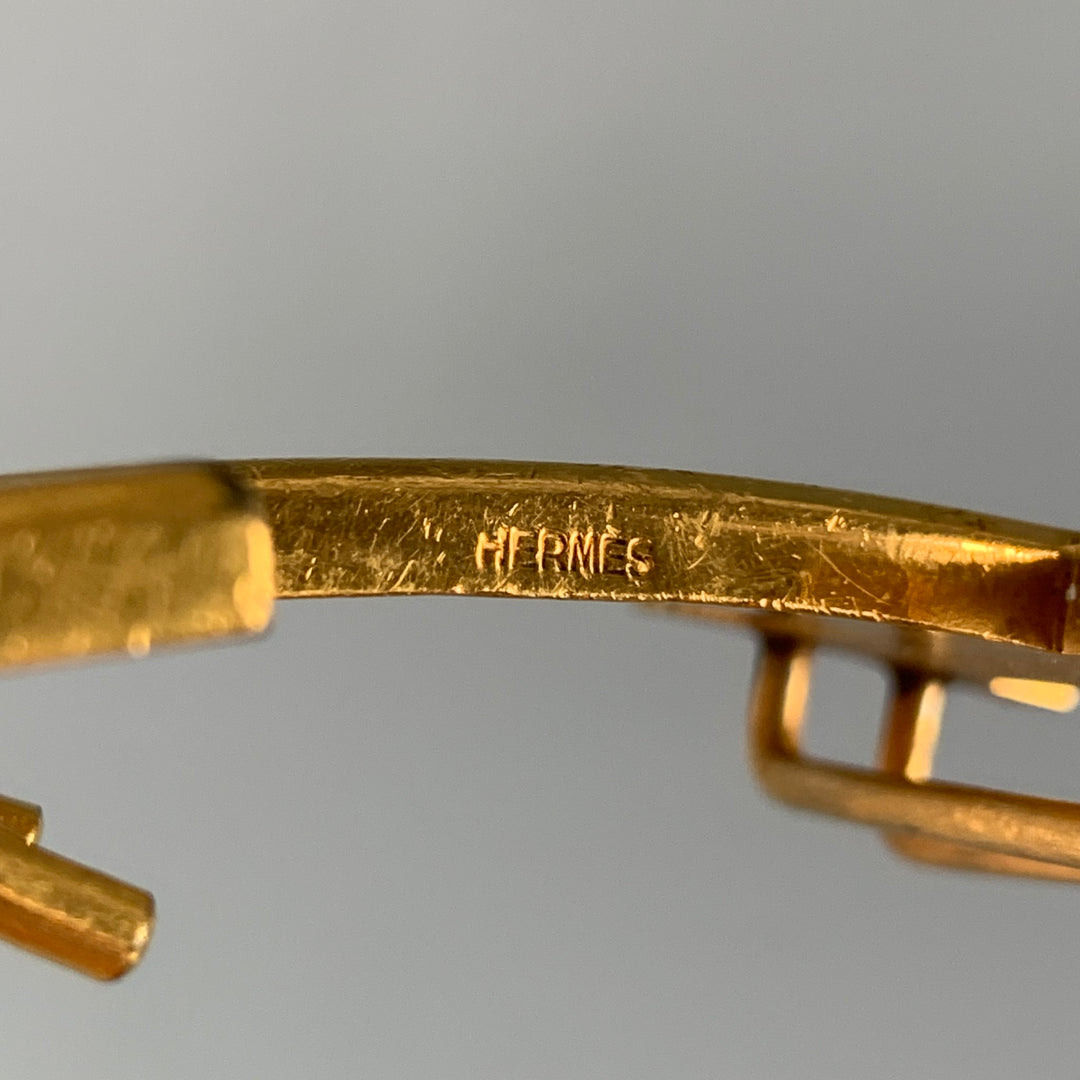 HERMES Size Gold Tone Metal Belt Buckle