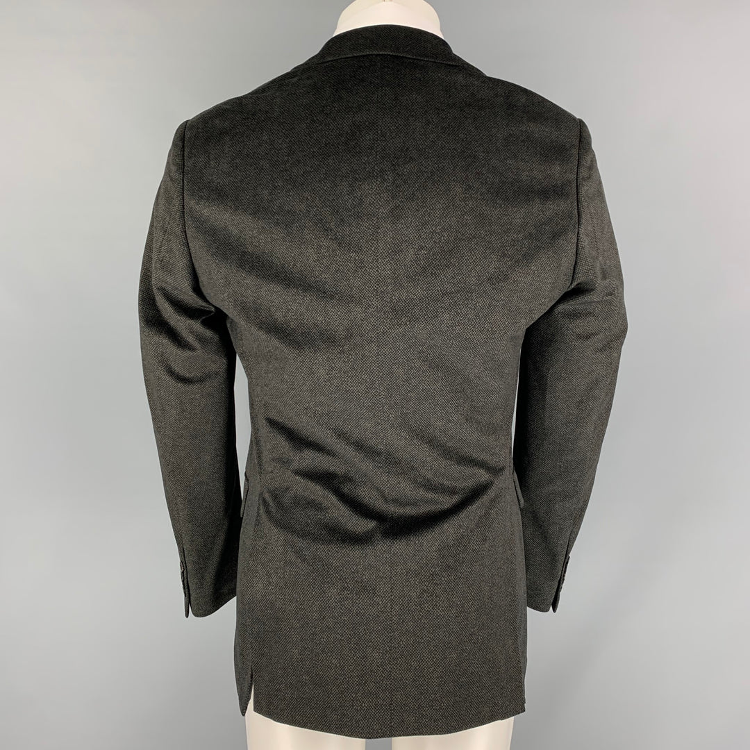 ARMANI COLLEZIONI Size 40 Regular Charcoal Black Heather Sport Coat