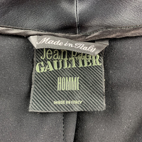 JEAN PAUL GAULTIER HOMME  Size 38 Black Solid Velvet Shawl Jacket