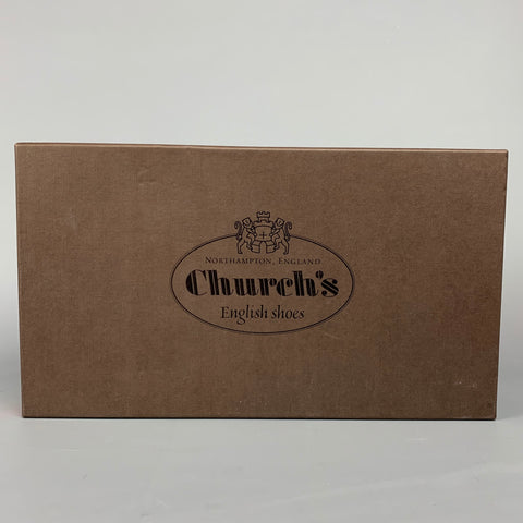 CHURCHILL Downton Taille 7.5 Taupe Chaussures à lacets en cuir grainé perforé
