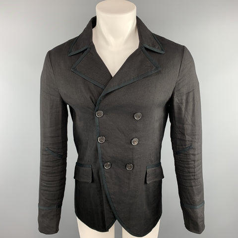 JOHN VARVATOS Taille 34 Veste à double boutonnage en mélange de viscose noire unie